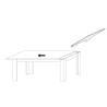 Uitschuifbare eettafel wit glans 90x137-185cm Most Prisma Voorraad