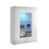 Moderne glanzend witte vitrinekast 2 glazen deuren woonkamer 121x166cm Ego Wh Korting