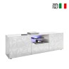 Moderne witte hoogglans TV-meubel met 2 deuren en 1 lade Alis Wh Prisma Verkoop