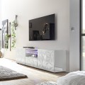 Moderne witte hoogglans TV-meubel met 2 deuren en 1 lade Alis Wh Prisma Aanbieding
