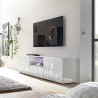 Modern TV-meubel 2 deuren 1 lade glanzend wit Alis Wh Prisma Aanbieding