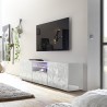 Moderne witte hoogglans TV-meubel met 2 deuren en 1 lade Alis Wh Prisma Aanbieding