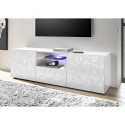 Moderne witte hoogglans TV-meubel met 2 deuren en 1 lade Alis Wh Prisma Korting