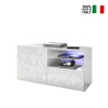 Witte glanzende tv-meubel met 1 deur en lade 121cm Petite Wh Prisma Verkoop