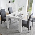 Uitschuifbare eettafel wit glans 90x137-185cm Most Prisma Aanbieding