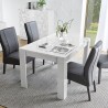 Uitschuifbare eettafel wit glans 90x137-185cm Most Prisma Aanbieding