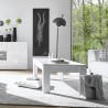 Witte Glanzende Salontafel 65x122cm Reef Prisma Keuze