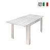 Verlengde houten eettafel 90x137-185cm glanzend wit Vigo Urbino Aanbod