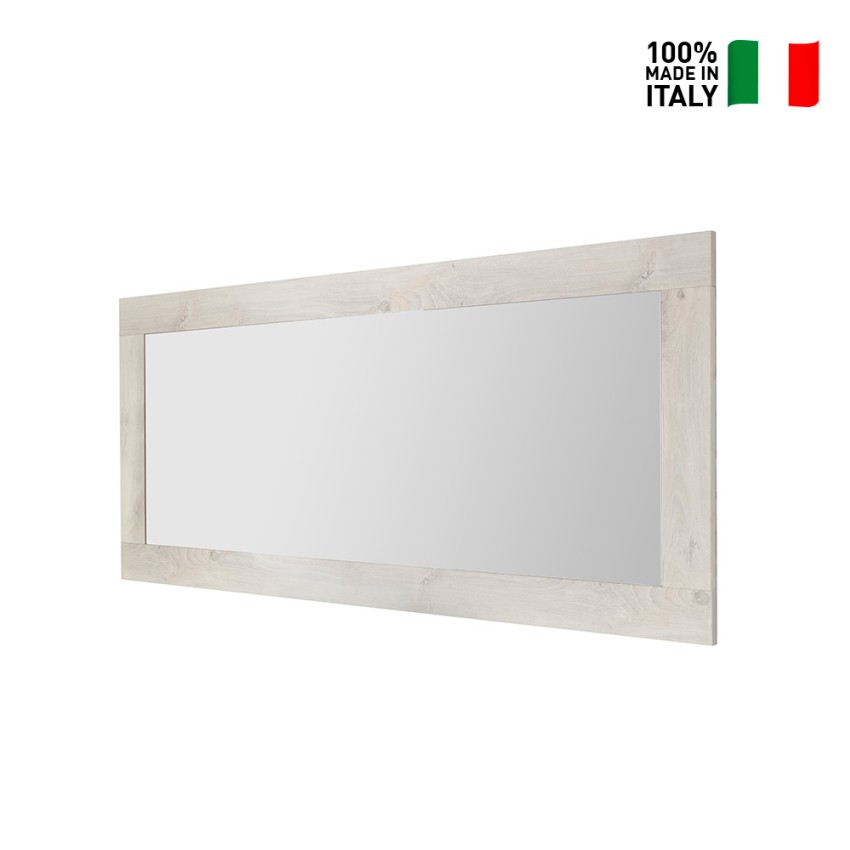 Renderen verjaardag Verscherpen Zelf Urbino woonkamer spiegel met witte houten lijst 75x170cm