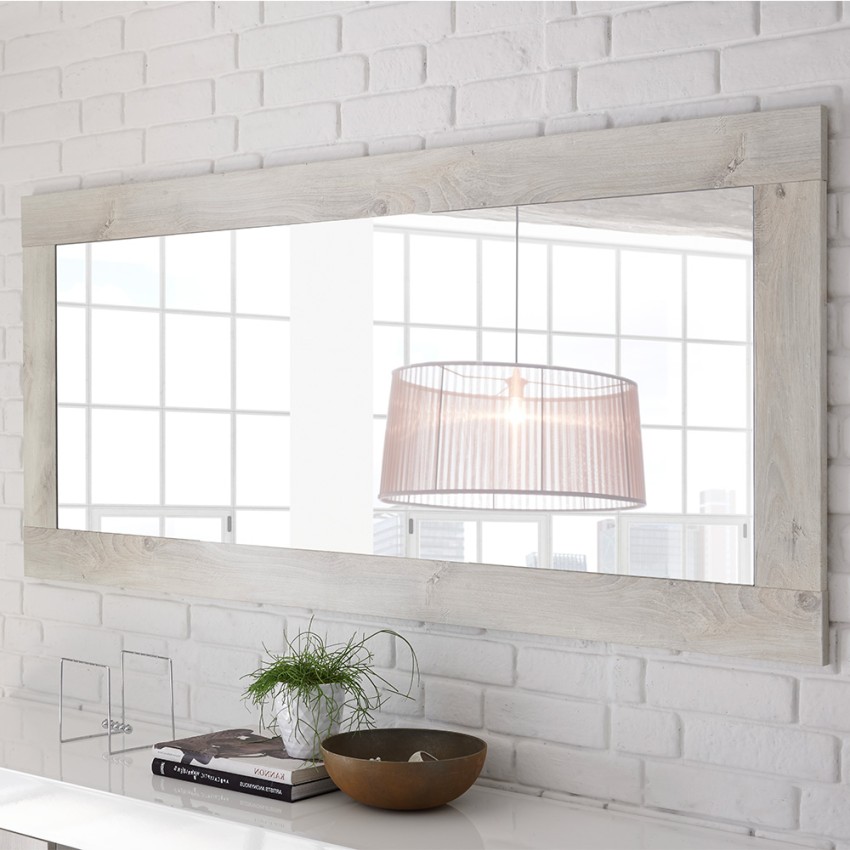 Wandspiegel woonkamer met witte houten lijst 75x170cm Self Urbino Aanbieding
