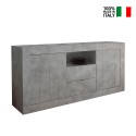 Moderne woonkamer dressoir 2 deuren 2 lades grijs beton Urbino Ct L Verkoop