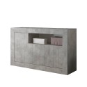 Grijze betonnen dressoir Urbino Ct M met 3 deuren Aanbod