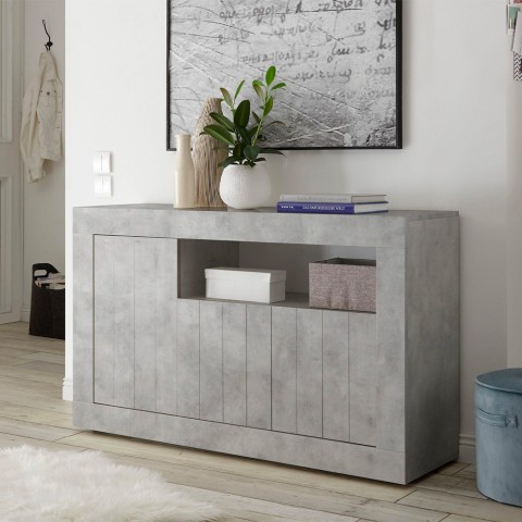 Grijze betonnen dressoir Urbino Ct M met 3 deuren Aanbieding