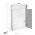 Hoge salonkast 2-deurs modern beton Sior Ct Urbino Korting