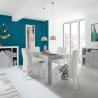 Moderne uitschuifbare eettafel 90x137-185 cm betonlook Fold Urbino Keuze