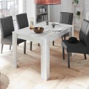 Uitschuifbare eettafel van hout 90x137-185cm hoogglans wit Vigo Urbino Verkoop