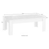 Lage moderne salontafel 65x122cm beton grijs Iseo Urbino Korting