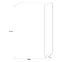 Moderne zwarte vitrinekast voor woonkamer 110x191 cm met 2 glazen deuren Dern Ox Kortingen
