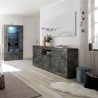 Moderne zwarte Urbino Ox L dressoir voor woonkamer met 2 deuren en 2 lades Korting