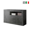 Moderne zwarte buffetkast met 3 deuren Urbino Ox M voor woonkamer Verkoop