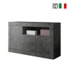 Zwarte buffetkast 3 deuren moderne woonkamer Urbino Ox M Verkoop
