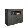 Moderne zwarte dressoir voor de woonkamer met 2 deuren 110cm Minus Ox Urbino Aanbod