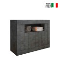 Moderne zwarte dressoir voor de woonkamer met 2 deuren 110cm Minus Ox Urbino Verkoop