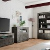 Moderne zwarte dressoir voor de woonkamer met 2 deuren 110cm Minus Ox Urbino Korting