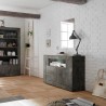 Moderne zwarte dressoir voor de woonkamer met 2 deuren 110cm Minus Ox Urbino Kortingen