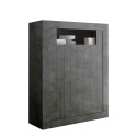 Moderne zwarte kast met 2 deuren, 144 cm hoog, woonkamer Sior Ox Urbino Aanbod