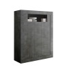 Moderne zwarte kast met 2 deuren, 144 cm hoog, woonkamer Sior Ox Urbino Aanbod