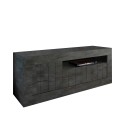 Zwarte tv-meubel 138cm 3 deuren moderne woonkamer Jaor Ox Urbino Aanbod