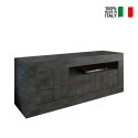 Zwarte tv-meubel 138cm 3 deuren moderne woonkamer Jaor Ox Urbino Verkoop