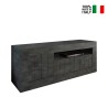 Zwarte tv-meubel 138cm 3 deuren moderne woonkamer Jaor Ox Urbino Verkoop