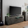 Zwarte tv-meubel 138cm 3 deuren moderne woonkamer Jaor Ox Urbino Aanbieding