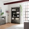 Moderne zwarte wandkast voor woonkamer met 3 planken en 2 deuren Wally Ox Korting