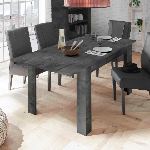 Uitschuifbare moderne design tafel 90x137-185 cm zwart hout Diogo Urbino Aanbieding
