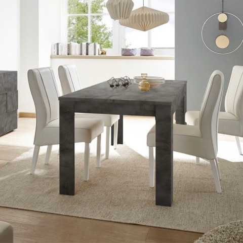 Uitschuifbare eettafel in modern zwart hout 180x90cm Log Urbino Aanbieding
