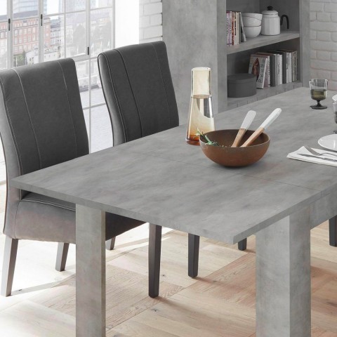 Verlengstuk 48 cm voor eettafel Icaro 180x90 cm beton grijs Urbino Aanbieding