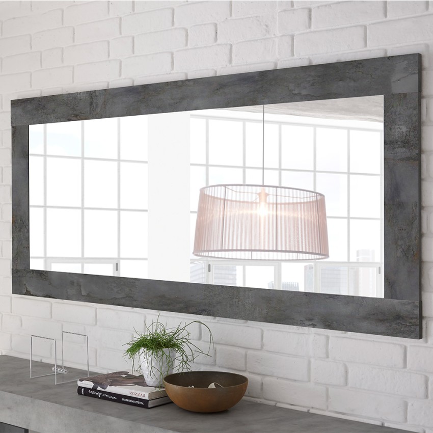 Zwarte moderne wandspiegel 75x170cm Moment Urbino Aanbieding