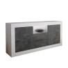 Moderne buffetkast 2 deuren 2 lades wit glanzend zwart Doppel LBX Aanbod