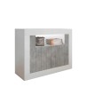 Moderne opbergkast 2 deuren 110 cm hoogglans wit beton Minus BC Aanbod