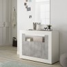 Modern dressoir 2 deuren 110cm glanzend wit cement Minus BC Kortingen