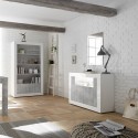 Moderne opbergkast 2 deuren 110 cm hoogglans wit beton Minus BC Voorraad