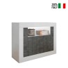 Moderne design dressoir wit glanzend zwart 2 deuren 110cm Minus BX Verkoop
