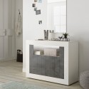 Moderne design dressoir wit glanzend zwart 2 deuren 110cm Minus BX Korting