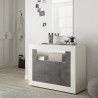 Moderne design dressoir wit glanzend zwart 2 deuren 110cm Minus BX Korting