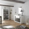Moderne design dressoir wit glanzend zwart 2 deuren 110cm Minus BX Kortingen