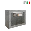 Moderne dressoir 110cm woonkamer zwart oxide beton 2 deurtjes Minus CX Verkoop