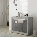 Moderne dressoir 110cm woonkamer zwart oxide beton 2 deurtjes Minus CX Korting
